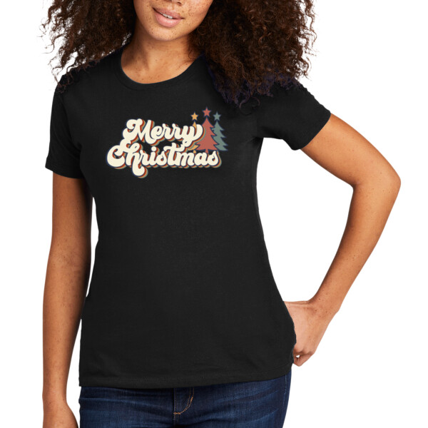 Merry Christmas 1 - Women's Premium Cotton T-Shirt Thumbnail