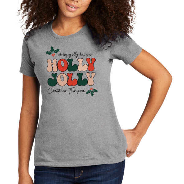 Holly Jolly - Women's Premium Cotton T-Shirt Thumbnail