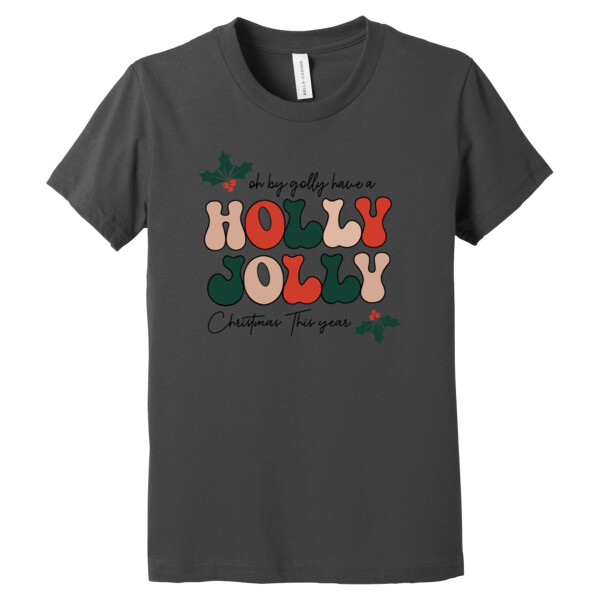 Holly Jolly - Youth Premium Cotton T-Shirt Thumbnail