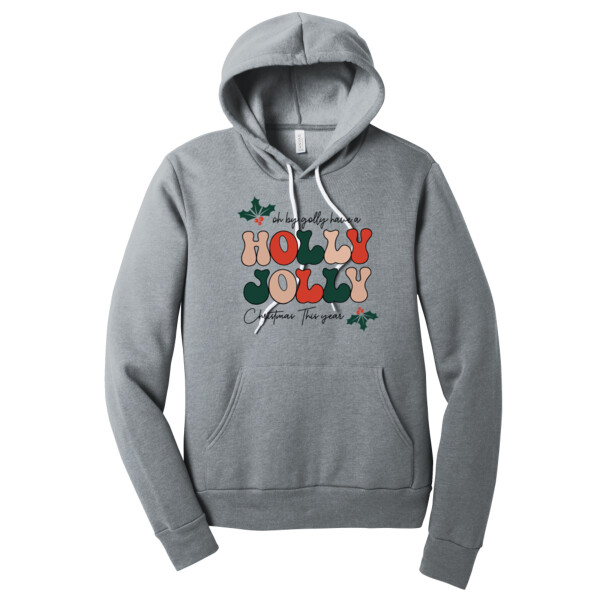 Holly Jolly - Unisex Premium Fleece Pullover Hoodie Thumbnail