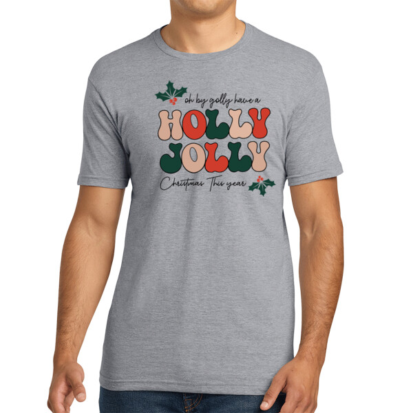 Holly Jolly - Unisex Premium Cotton T-Shirt Thumbnail