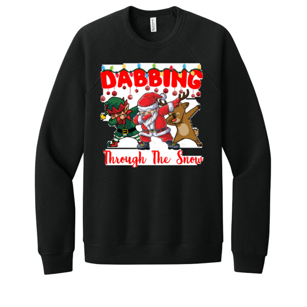 Dabbing Through The Snow - Unisex Premium Fleece Crew Sweatshirt Thumbnail