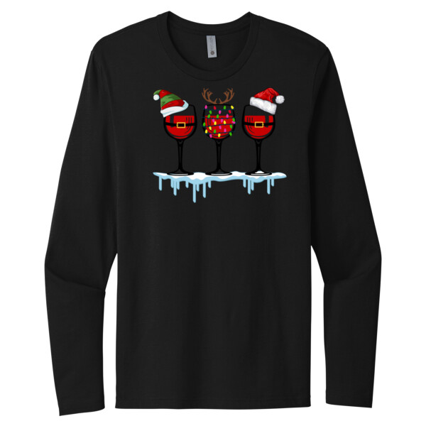 Christmas Wine - Unisex Premium Cotton Long Sleeve T-Shirt Thumbnail