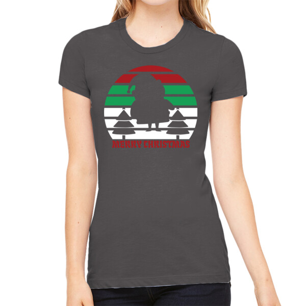 Merry Christmas 3 - Women's Premium Cotton Slim Fit T-SHirt Thumbnail