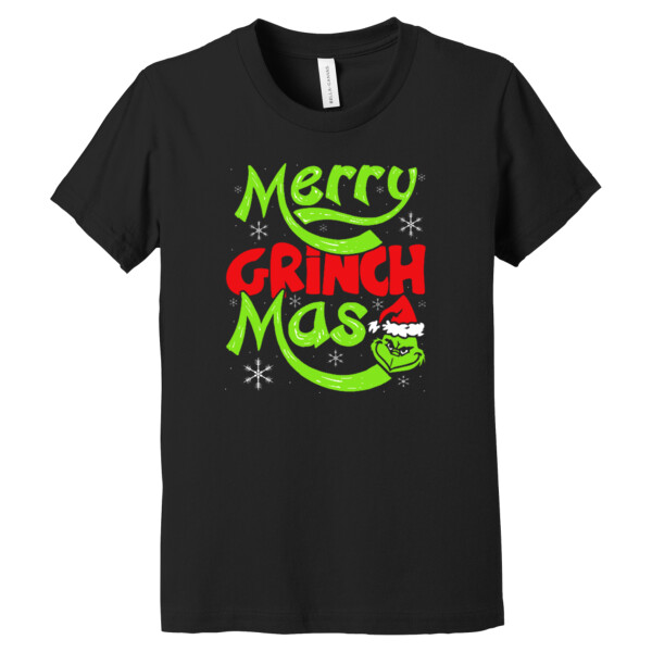 Merry Grinch Mas - Youth Premium Cotton T-Shirt Thumbnail