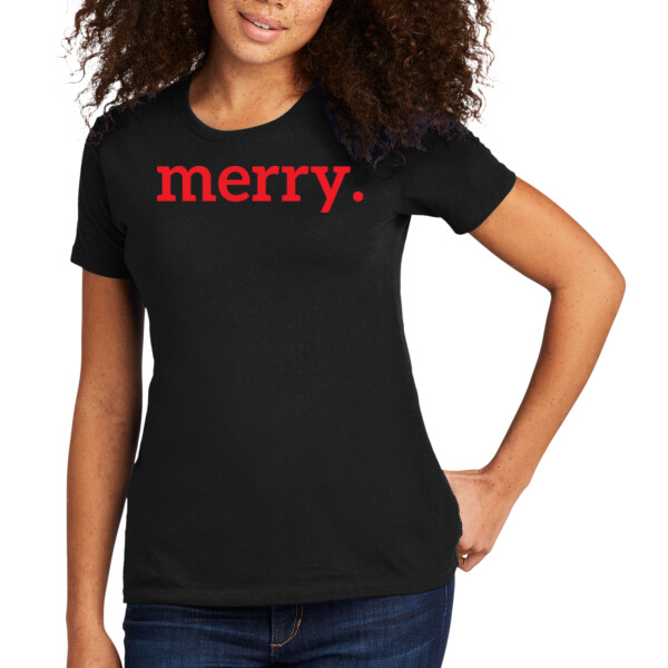 Merry - Women's Premium Cotton T-Shirt Thumbnail
