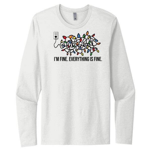 Everything is Fine - Unisex Premium Cotton Long Sleeve T-Shirt Thumbnail