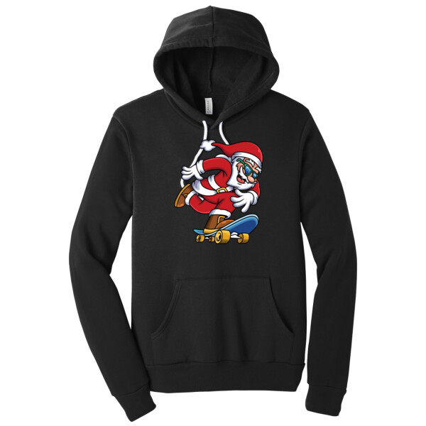 Skateboarding Santa - Unisex Premium Fleece Pullover Hoodie Thumbnail