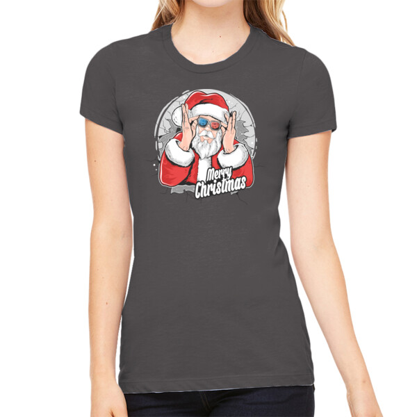 Merry Christmas 4 - Women's Premium Cotton Slim Fit T-Shirt Thumbnail