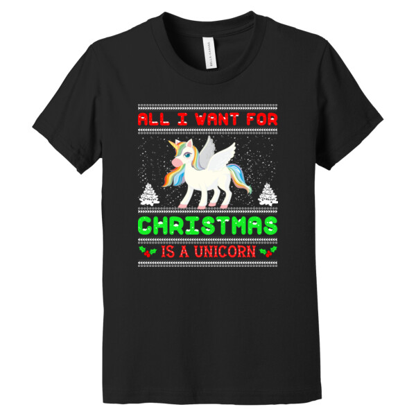 I Want a Unicorn - Youth Premium Cotton T-Shirt Thumbnail