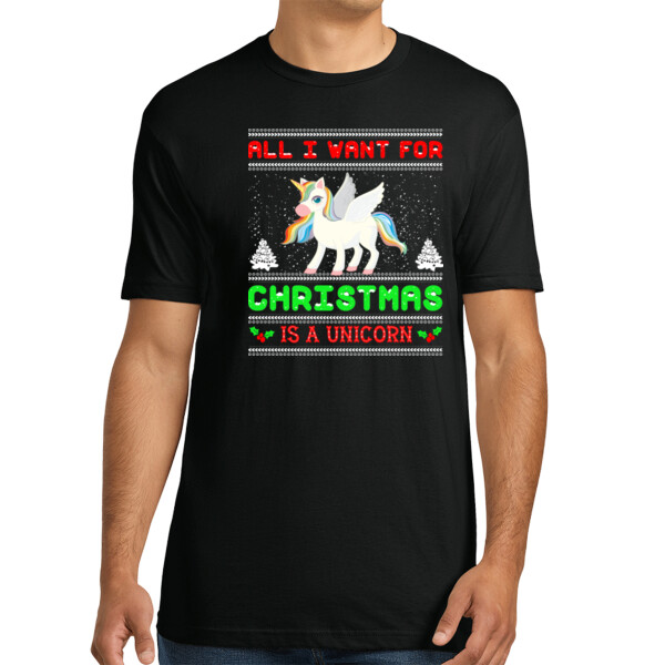 I Want a Unicorn - Unisex Premium Cotton T-Shirt Thumbnail