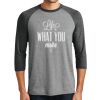 Unisex Tri-Blend 3/4 Sleeve Raglan T-Shirt Thumbnail