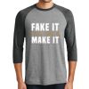 Unisex Tri-Blend 3/4 Sleeve Raglan T-Shirt Thumbnail