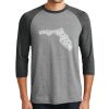Unisex Tri-Blend 3/4 Sleeve Raglan T-Shirt Thumbnail