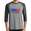 Unisex Tri-Blend 3/4 Sleeve Raglan T-Shirt Thumbnail