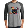 Unisex Tri-Blend 3/4 Sleeve Raglan T-Shirt Thumbnail