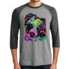 Unisex Tri-Blend 3/4 Sleeve Raglan T-Shirt Thumbnail