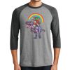 Unisex Tri-Blend 3/4 Sleeve Raglan T-Shirt Thumbnail