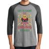 Unisex Tri-Blend 3/4 Sleeve Raglan T-Shirt Thumbnail