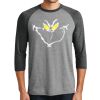 Unisex Tri-Blend 3/4 Sleeve Raglan T-Shirt Thumbnail