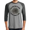 Unisex Tri-Blend 3/4 Sleeve Raglan T-Shirt Thumbnail