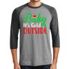 Unisex Tri-Blend 3/4 Sleeve Raglan T-Shirt Thumbnail