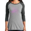Ladies Tri-Blend 3/4 Sleeve T-Shirt Thumbnail