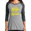 Ladies Tri-Blend 3/4 Sleeve T-Shirt Thumbnail