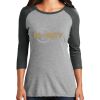 Ladies Tri-Blend 3/4 Sleeve T-Shirt Thumbnail