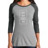 Ladies Tri-Blend 3/4 Sleeve T-Shirt Thumbnail