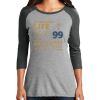 Ladies Tri-Blend 3/4 Sleeve T-Shirt Thumbnail