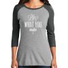 Ladies Tri-Blend 3/4 Sleeve T-Shirt Thumbnail
