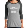 Ladies Tri-Blend 3/4 Sleeve T-Shirt Thumbnail