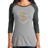 Ladies Tri-Blend 3/4 Sleeve T-Shirt Thumbnail