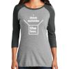 Ladies Tri-Blend 3/4 Sleeve T-Shirt Thumbnail