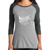 Ladies Tri-Blend 3/4 Sleeve T-Shirt Thumbnail