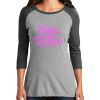 Ladies Tri-Blend 3/4 Sleeve T-Shirt Thumbnail