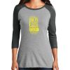 Ladies Tri-Blend 3/4 Sleeve T-Shirt Thumbnail