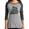 Ladies Tri-Blend 3/4 Sleeve T-Shirt Thumbnail