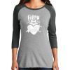 Ladies Tri-Blend 3/4 Sleeve T-Shirt Thumbnail