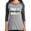 Ladies Tri-Blend 3/4 Sleeve T-Shirt Thumbnail