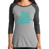Ladies Tri-Blend 3/4 Sleeve T-Shirt Thumbnail