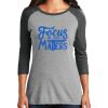 Ladies Tri-Blend 3/4 Sleeve T-Shirt Thumbnail