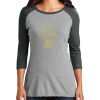 Ladies Tri-Blend 3/4 Sleeve T-Shirt Thumbnail