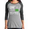 Ladies Tri-Blend 3/4 Sleeve T-Shirt Thumbnail
