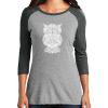 Ladies Tri-Blend 3/4 Sleeve T-Shirt Thumbnail