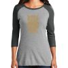 Ladies Tri-Blend 3/4 Sleeve T-Shirt Thumbnail