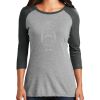 Ladies Tri-Blend 3/4 Sleeve T-Shirt Thumbnail