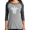 Ladies Tri-Blend 3/4 Sleeve T-Shirt Thumbnail