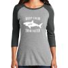 Ladies Tri-Blend 3/4 Sleeve T-Shirt Thumbnail